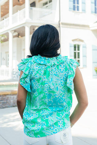 Midnight Botanica Blouse - barndoorboutiquetn