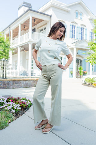 Rodeo Charm Knit Top - barndoorboutiquetn