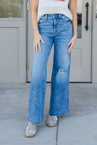 Judy Blue Emmie Wide Leg Jeans - barndoorboutiquetn