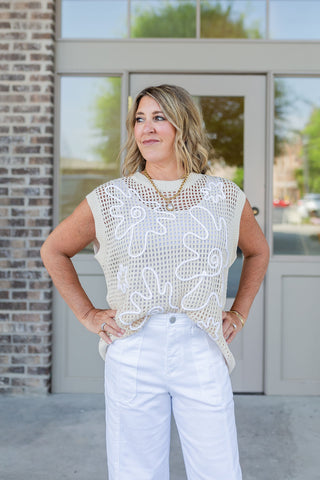 Pretty Petal Knit Top - barndoorboutiquetn