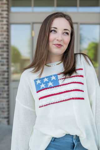 Land of the Free Sweater - barndoorboutiquetn
