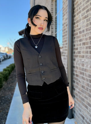 Cropped Curator Vest