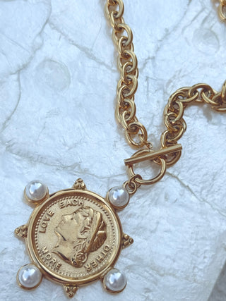 Pearl Coin Necklace - barndoorboutiquetn