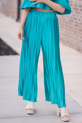 Jasmine Satin Pleated Pants - barndoorboutiquetn