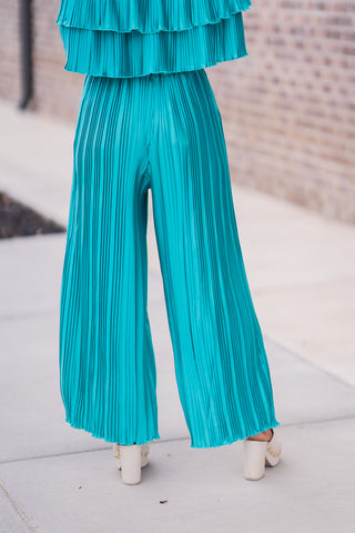 Jasmine Satin Pleated Pants - barndoorboutiquetn