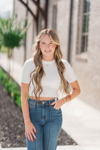 Solar Eclipse Ribbed Top - barndoorboutiquetn