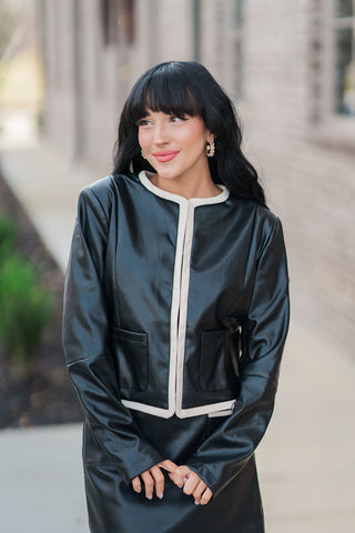 Obsidian Frost Leather Jacket - barndoorboutiquetn