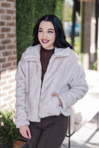 Z Supply Amethyst Faux Fur Jacket - barndoorboutiquetn