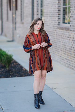 Spice Cake Mini Dress - barndoorboutiquetn