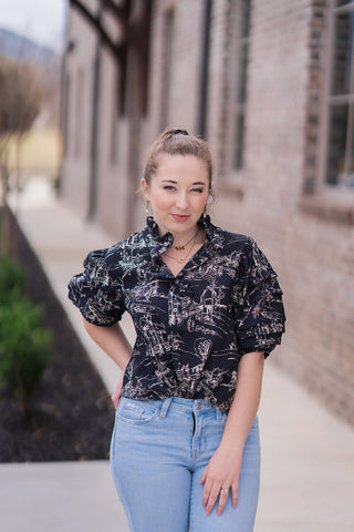 Lost City Blouse - barndoorboutiquetn