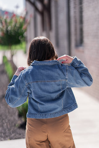 Risen Ava Balloon Sleeve Denim Jacket - barndoorboutiquetn