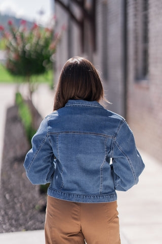 Risen Ava Balloon Sleeve Denim Jacket - barndoorboutiquetn