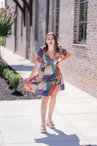 Stained Glass Mini Dress - barndoorboutiquetn