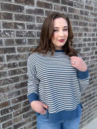 Seaside Stitch Pullover - barndoorboutiquetn