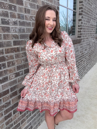 Vienna Vintage Floral Dress - barndoorboutiquetn