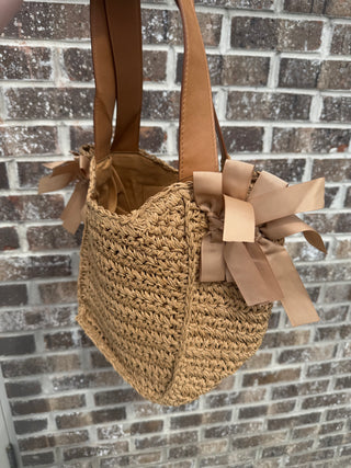Mallory Ribbon Tote - barndoorboutiquetn