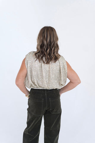 Sparkle Drape Crop Top