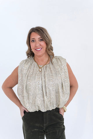 Sparkle Drape Crop Top