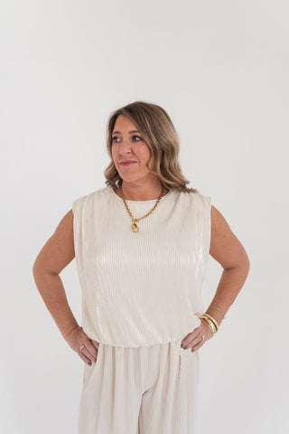 Gatsby Glow Plissé Top