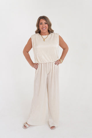 Gatsby Glow Plissé Top