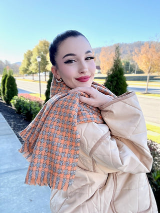 BF Houndstooth Scarf - barndoorboutiquetn