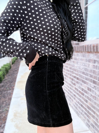 Velvet Hour Mini Skirt - barndoorboutiquetn