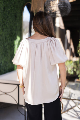 Shimmering Prosecco Blouse - barndoorboutiquetn