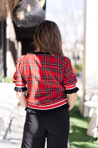 Pretty in Plaid Top - barndoorboutiquetn