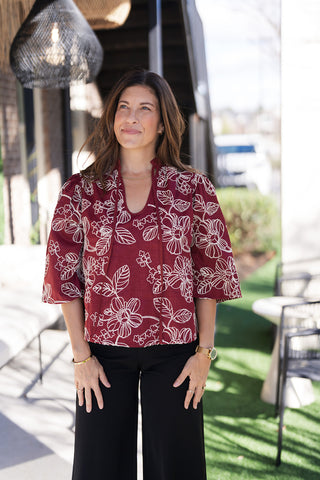 Cranberry Harvest Top - barndoorboutiquetn