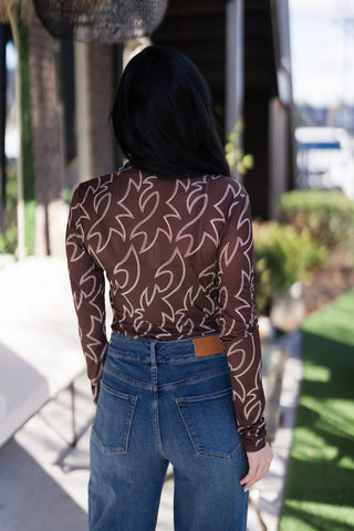 Western Whisper Mesh Top - barndoorboutiquetn