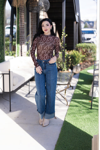 Western Whisper Mesh Top - barndoorboutiquetn