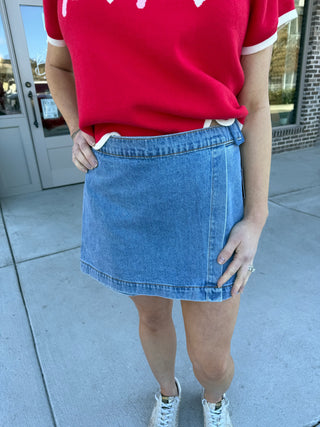 Linear Logic Mini Skirt - barndoorboutiquetn