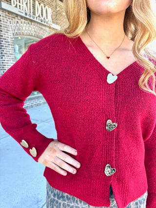 Queen of Hearts Cardigan - barndoorboutiquetn