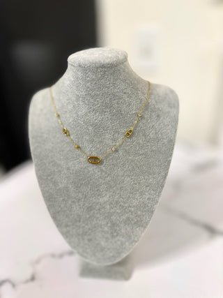 Gilded Anchor Link Necklace - barndoorboutiquetn