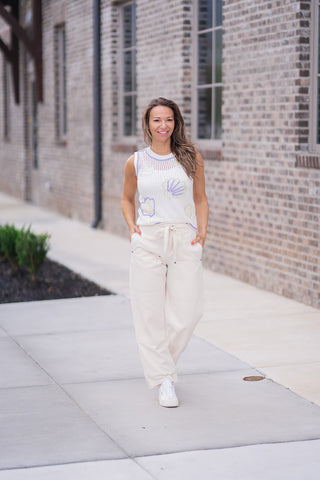 Seashell Carpenter Pants - barndoorboutiquetn