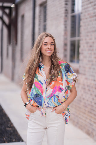 Birds Of Paradise Blouse - barndoorboutiquetn