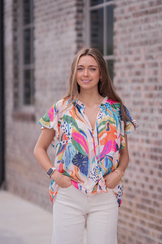 Birds Of Paradise Blouse - barndoorboutiquetn