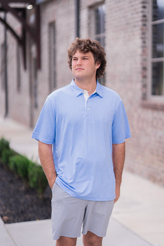 Grayton Heather Polo - barndoorboutiquetn