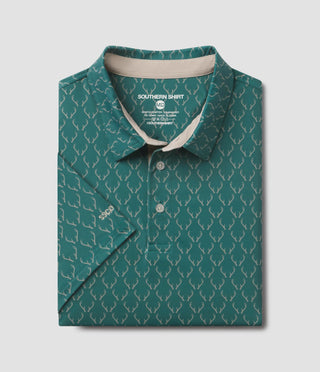 Love Of The Hunt Printed Polo - barndoorboutiquetn