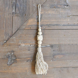 Natural Beaded Geo Tassel - barndoorboutiquetn