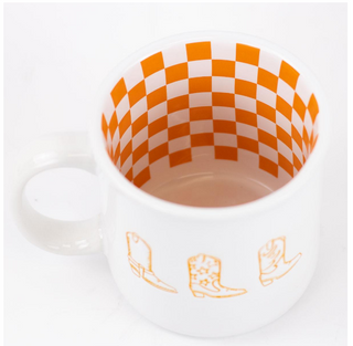 Cowgirl Checkerboard Coffee Mug - barndoorboutiquetn