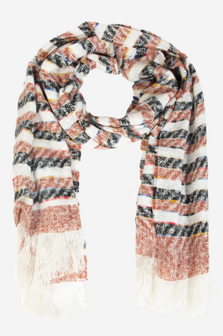 Oblong Striped Winter Scarf - barndoorboutiquetn