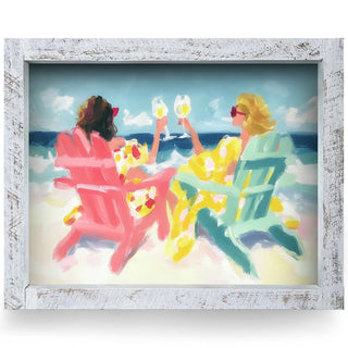 Seaside Sippin Framed Art