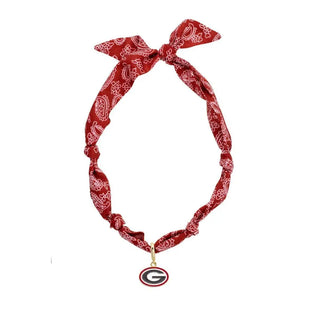 Georgia Bulldogs Scarf Necklace - barndoorboutiquetn