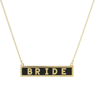 Gold-Dipped Bride Pendant Necklace - barndoorboutiquetn