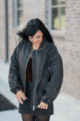 Semisweet Bomber Jacket - barndoorboutiquetn