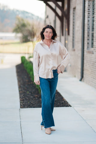 Shimmering Sands Button Down - barndoorboutiquetn