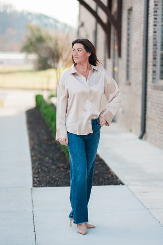 Shimmering Sands Button Down - barndoorboutiquetn