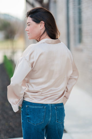 Shimmering Sands Button Down - barndoorboutiquetn