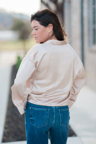 Shimmering Sands Button Down - barndoorboutiquetn